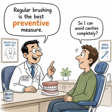 preventive (koruyucu, önleyici) karikatürü — diyalogla bağlam içinde öğren