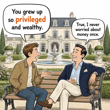 privileged (ayrıcalıklı, imtiyazlı) karikatürü — diyalogla bağlam içinde öğren