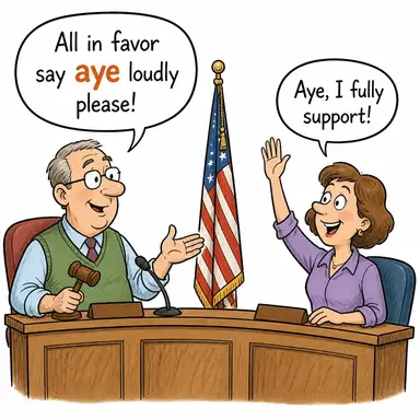 aye (evet oyu, kabul) karikatürü — diyalogla bağlam içinde öğren