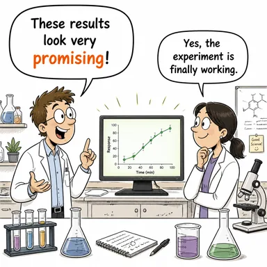 promising (gelecek vadeden, umut verici) karikatürü — diyalogla bağlam içinde öğren