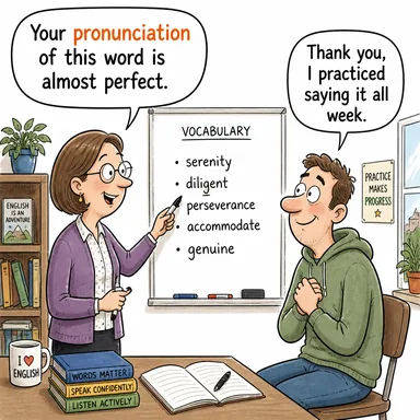 pronunciation (telaffuz, okunuş) karikatürü — diyalogla bağlam içinde öğren