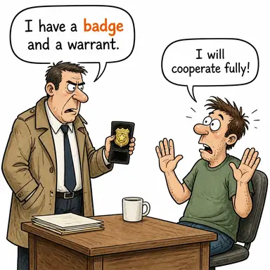 badge (rozet, nişan, kimlik kartı) karikatürü — diyalogla bağlam içinde öğren