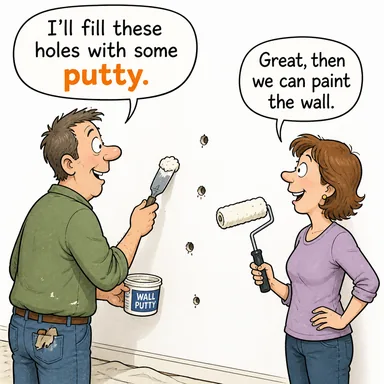 putty (macun) karikatürü — diyalogla bağlam içinde öğren