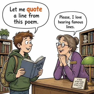 quote (alıntı yapmak, fiyat vermek) karikatürü — diyalogla bağlam içinde öğren