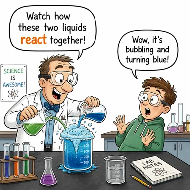 react (tepki göstermek, reaksiyon vermek) karikatürü — diyalogla bağlam içinde öğren