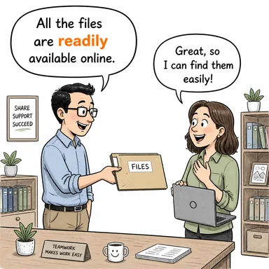 readily (kolayca, isteyerek, tereddütsüz) karikatürü — diyalogla bağlam içinde öğren