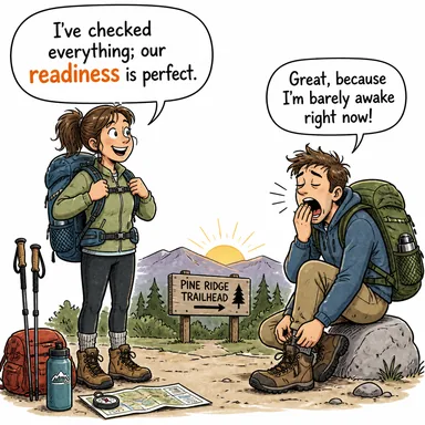 readiness (hazır olma durumu, isteklilik) karikatürü — diyalogla bağlam içinde öğren