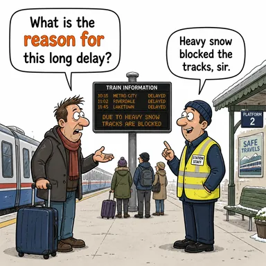 reason for (...için sebep, ...in nedeni) karikatürü — diyalogla bağlam içinde öğren
