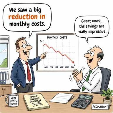 reduction in (...de azalma, düşüş) karikatürü — diyalogla bağlam içinde öğren
