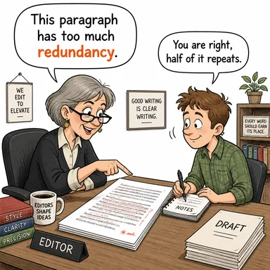 redundancy (gereksizlik, fazlalık, (işten) çıkarma) karikatürü — diyalogla bağlam içinde öğren