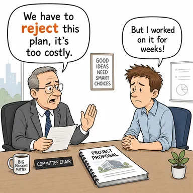 reject (reddetmek, geri çevirmek) karikatürü — diyalogla bağlam içinde öğren
