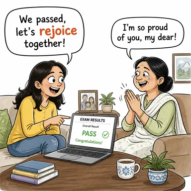 rejoice (sevinmek, bayram etmek, keyiflenmek) karikatürü — diyalogla bağlam içinde öğren