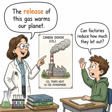 release (salıverme, vizyona girme, (gaz/ısı) açığa çıkma) karikatürü — diyalogla bağlam içinde öğren