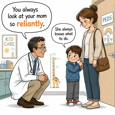 reliantly (güvenerek, bel bağlayarak) karikatürü — diyalogla bağlam içinde öğren