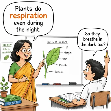 respiration (solunum, teneffüs) karikatürü — diyalogla bağlam içinde öğren