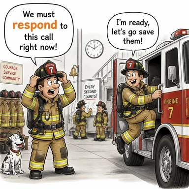respond (karşılık vermek, cevaplamak) karikatürü — diyalogla bağlam içinde öğren