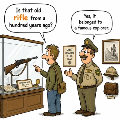 rifle (tüfek) karikatürü — diyalogla bağlam içinde öğren