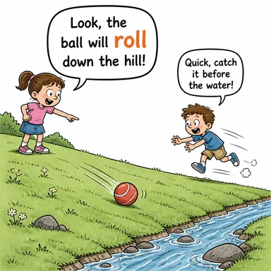 roll (yuvarlanmak, dönmek) karikatürü — diyalogla bağlam içinde öğren