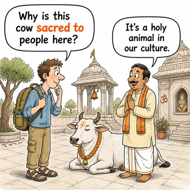 sacred to (...için kutsal, mukaddes) karikatürü — diyalogla bağlam içinde öğren