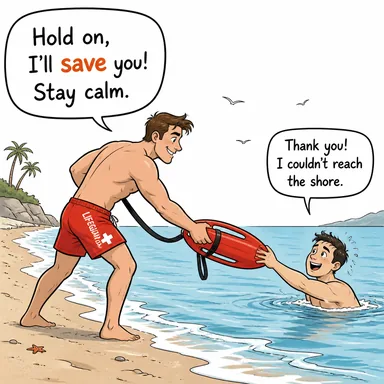 save (kurtarmak, biriktirmek, korumak, tasarruf etmek) karikatürü — diyalogla bağlam içinde öğren