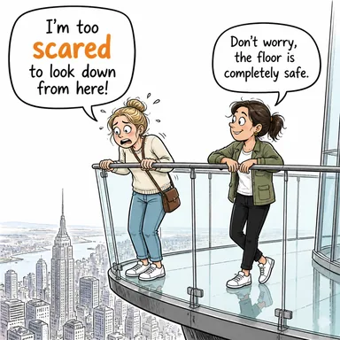 scared (korkmuş, ürkmüş) karikatürü — diyalogla bağlam içinde öğren