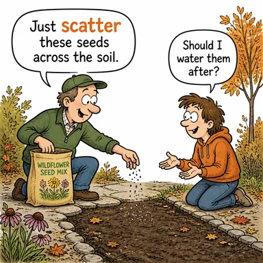 scatter (dağıtmak, saçmak, serpmek) karikatürü — diyalogla bağlam içinde öğren