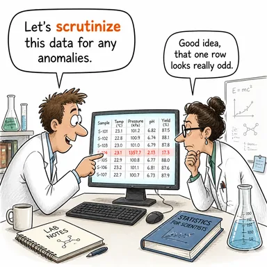 scrutinize (ince eleyip sık dokumak, dikkatle incelemek) karikatürü — diyalogla bağlam içinde öğren