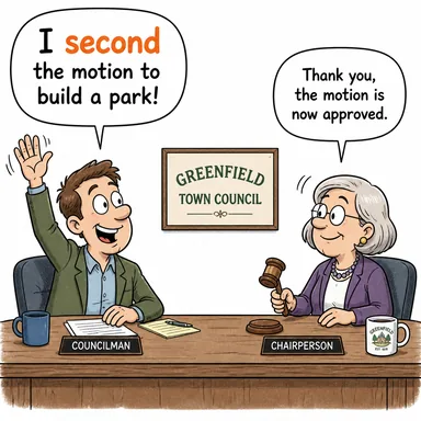 second (desteklemek (önergeyi), yardımcı olmak) karikatürü — diyalogla bağlam içinde öğren