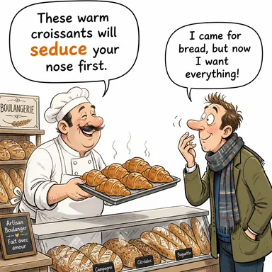 seduce (baştan çıkarmak, ayartmak, kandırmak) karikatürü — diyalogla bağlam içinde öğren