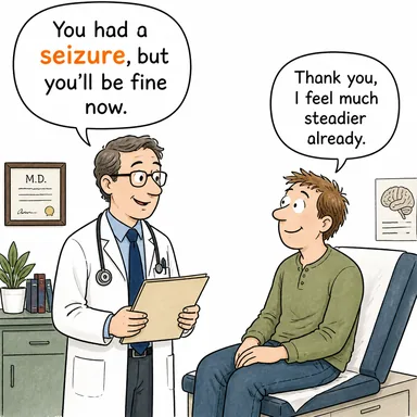 seizure (nöbet (havale), el koyma, zapt etme) karikatürü — diyalogla bağlam içinde öğren