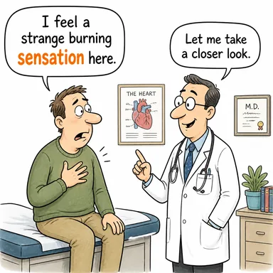 sensation (duyu, his, algı, (kamuoyunda) heyecan/sansasyon) karikatürü — diyalogla bağlam içinde öğren