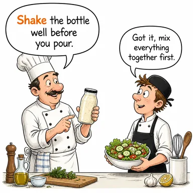 shake (sallamak, sarsmak, titremek) karikatürü — diyalogla bağlam içinde öğren