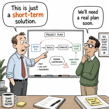 short-term (kısa vadeli) karikatürü — diyalogla bağlam içinde öğren