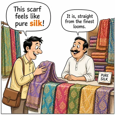 silk (ipek) karikatürü — diyalogla bağlam içinde öğren