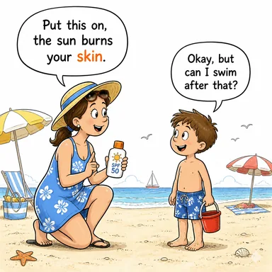 skin (deri, cilt, kabuk) karikatürü — diyalogla bağlam içinde öğren