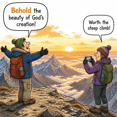 behold (seyretmek, görmek, bakmak) karikatürü — diyalogla bağlam içinde öğren