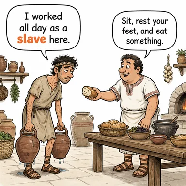slave (köle) karikatürü — diyalogla bağlam içinde öğren