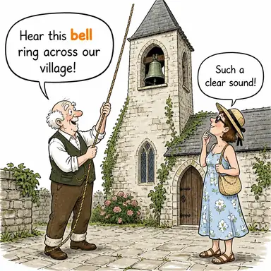 bell (zil, çan) karikatürü — diyalogla bağlam içinde öğren