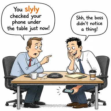 slyly (sinsice, kurnazca) karikatürü — diyalogla bağlam içinde öğren