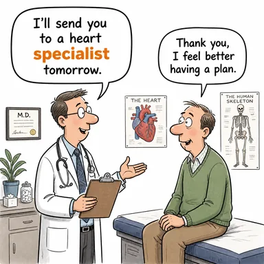 specialist (uzman, mütehassıs) karikatürü — diyalogla bağlam içinde öğren