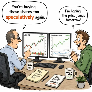 speculatively (tahmine dayalı olarak, risk alarak) karikatürü — diyalogla bağlam içinde öğren