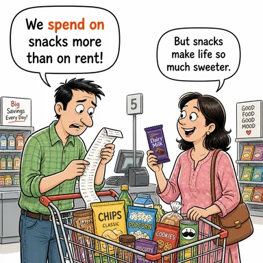 spend on ((para/zaman) harcamak) karikatürü — diyalogla bağlam içinde öğren
