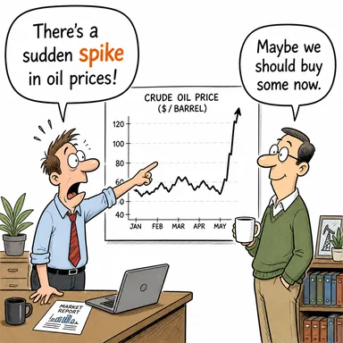 spike (ani yükseliş/sıçrama; sivri uç) karikatürü — diyalogla bağlam içinde öğren