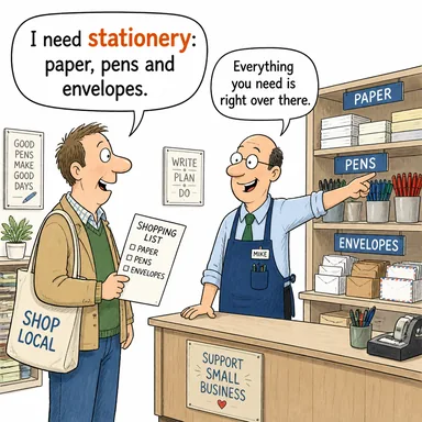 stationery (kırtasiye malzemesi) karikatürü — diyalogla bağlam içinde öğren