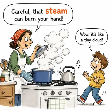 steam (buhar) karikatürü — diyalogla bağlam içinde öğren