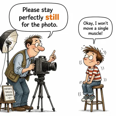 still (durgun, hareketsiz; hala) karikatürü — diyalogla bağlam içinde öğren