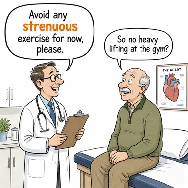 strenuous (yorucu, ağır, büyük gayret gerektiren) karikatürü — diyalogla bağlam içinde öğren