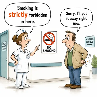 strictly (kesinlikle, tam anlamıyla, sıkı bir şekilde) karikatürü — diyalogla bağlam içinde öğren