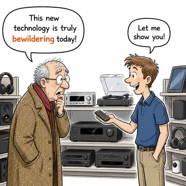 bewildering (şaşırtıcı, kafa karıştırıcı, sersemletici) karikatürü — diyalogla bağlam içinde öğren