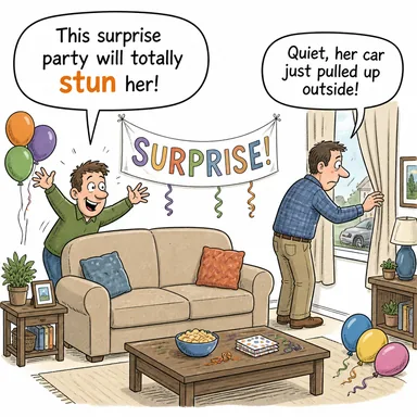 stun (sersemletmek, şoke etmek, hayrete düşürmek) karikatürü — diyalogla bağlam içinde öğren